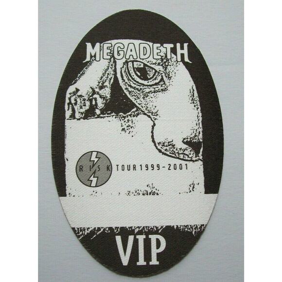 Megadeth Risk Backstage Pass Concert Tour VIP Original 1999 Heavy Metal Rock - Picture 1 of 2